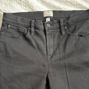 J. Crew High-rise Toothpick Black Jeans